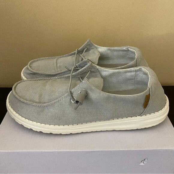 Hey Dude Women's Wendy Chambray 10 Chambray Light Grey - Picture 1 of 7
